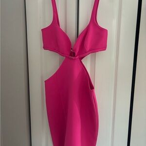 Vibrant Pink Cutout Dress